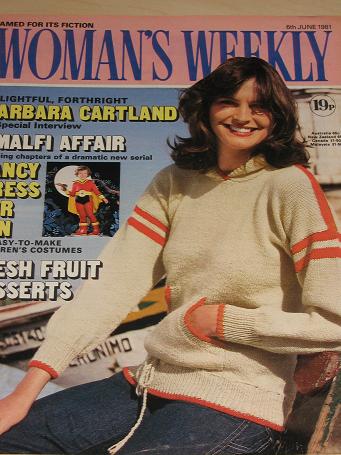 WOMANS WEEKLY magazine, 6 June 1981 issue for sale. KNITTING, FICTION, COOKERY, FASHION, HOME. Vinta