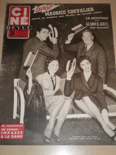 CINE REVUE magazine, 24 September 1954 issue for sale. FRANCOIS ARNOUL, JANE RUSSELL, JEAN-CLAUDE PA