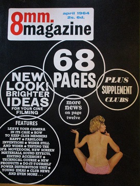8MM MAGAZINE, April 1964 issue for sale. HOME MOVIES, CINE FILMS, MOTION PICTURES. Original British 
