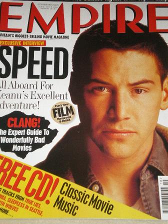EMPIRE magazine, October 1994 issue for sale. SPEED. Original British MOVIE publication from Tilley,