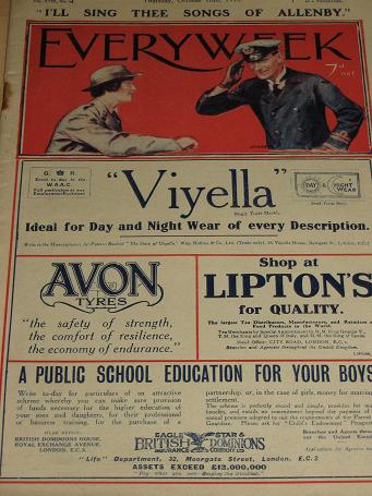 EVERYWEEK magazine, October 10 1918 issue for sale. P. E. JAMES, DAVID WILSON, ERNEST NOBLE, MAXWELL