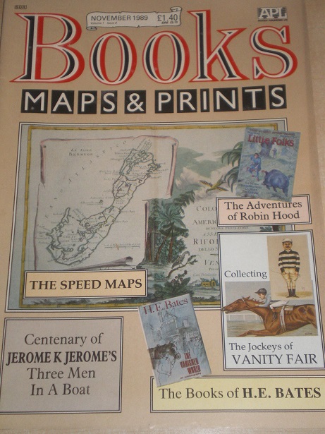 BOOKS MAPS AND PRINTS magazine, November 1989 issue for sale. H. E. BATES, ROBIN HOOD. Original Engl