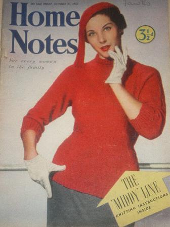 HOME NOTES magazine, October 31 1952 issue for sale. Original British publication from Tilley, Chest