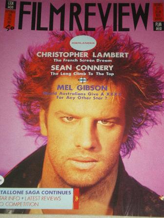 FILM REVIEW magazine, September 1986 issue for sale. CHRISTOPHER LAMBERT. Original British publicati