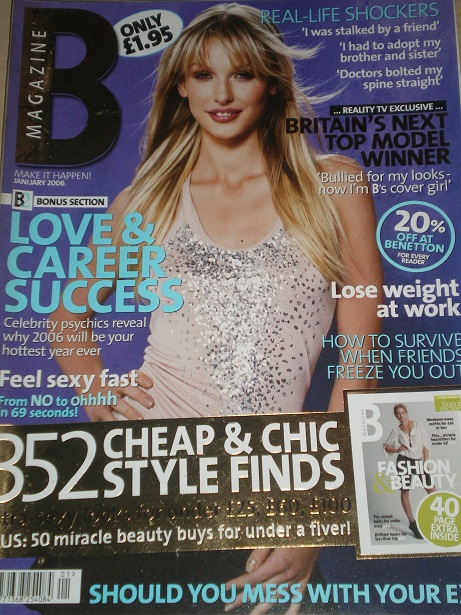 B magazine, January 2006 issue for sale. Original British publication from Tilley, Chesterfield, Der