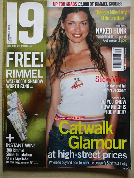 19 magazine, September 2003 issue for sale. Original British WOMEN’S publication from Tilley, Cheste