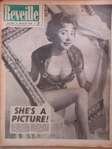 REVEILLE newspaper, March 20 1958 issue for sale. MARIANNE BONNER. Original British publication from