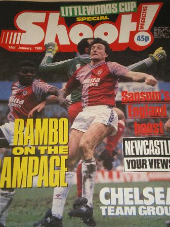 SHOOT magazine, 14 January 1989 issue for sale. Original British FOOTBALL publication from Tilley, C