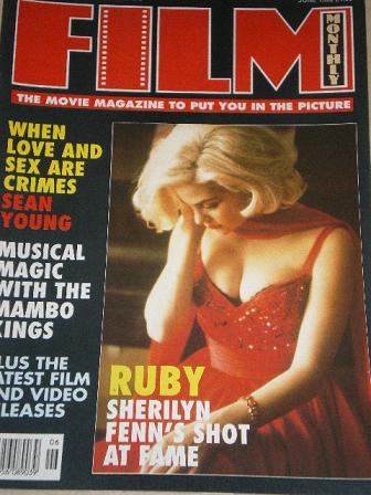 FILM MONTHLY magazine, June 1992 issue for sale. SHERILYN FENN. Original British publication from Ti