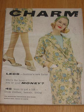 CHARM magazine March 1958. Vintage womens publication for sale. Classic images of the twentieth cent