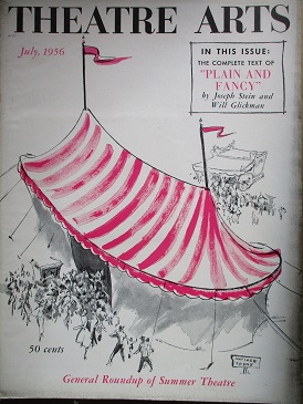 THEATRE ARTS magazine, July 1956 issue for sale. JOHN HOUSEMAN, MAURICE VALENCY. Original U.S. publi