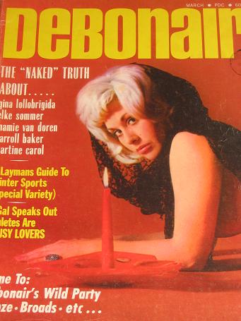 DEBONAIR magazine, March 1965 issue for sale. Vintage MENS, STORY, PIN-UP, GLAMOUR, publication. Cla