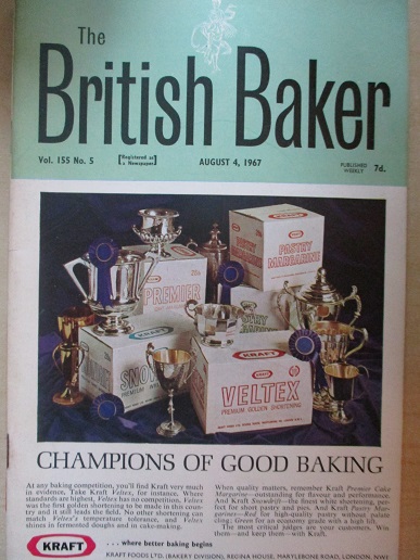 THE BRITISH BAKER magazine, August 4 1967 issue for sale. Original British publication from Tilley, 