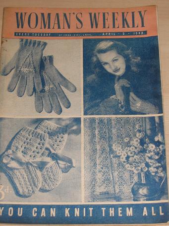 WOMANS WEEKLY magazine, April 3 1948 issue for sale. KNITTING, FICTION, COOKERY, FASHION, HOME. Vint