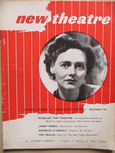 NEW THEATRE magazine, December 1947 issue for sale. CELIA JOHNSON, LARRY PARKS, PETER USTINOV. Origi