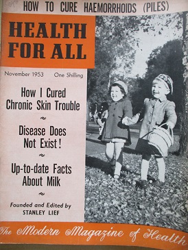 HEALTH FOR ALL magazine, November 1953 issue for sale. UP-TO-DATE FACTS ABOUT MILK. Original British