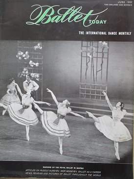 BALLET TODAY magazine, June 1962 issue for sale. Original British publication from Tilley, Chesterfi