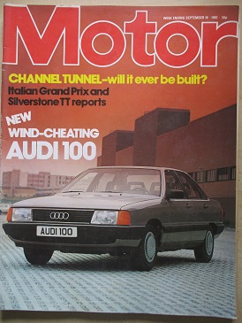 MOTOR magazine, September 18 1982 issue for sale. AUDI 100. Original British publication from Tilley