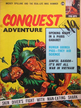 CONQUEST ADVENTURE magazine for sale. Original 1960’s MEN’S publication from Tilley, Chesterfield, D