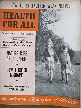 HEALTH FOR ALL magazine, October 1954 issue for sale. HOW I CURED MIGRAINE. Original British publica