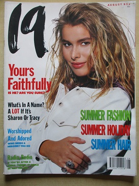 19 magazine, August 1990 issue for sale. Original British WOMEN’S publication from Tilley, Chesterfi