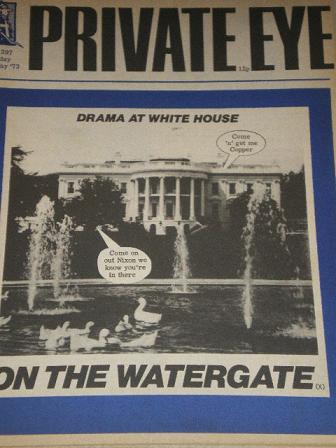 PRIVATE EYE magazine, 4 May 1973 issue for sale. WATERGATE. Original British publication from Tilley