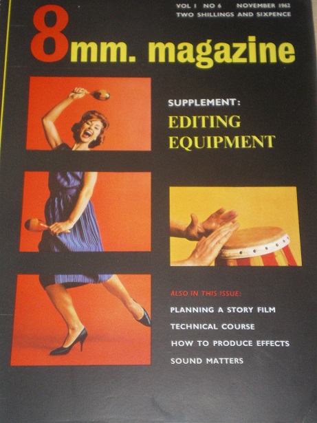 8MM MAGAZINE, November 1962 issue for sale. Original British publication from Tilley, Chesterfield, 
