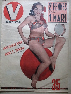 V MAGAZINE, 13 May 1951 issue for sale. GYSEL PAVART. Original French publication from Tilley, Chest