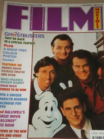 FILM MONTHLY magazine, December 1989 issue for sale. GHOSTBUSTERS. Original British publication from