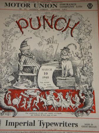 PUNCH magazine, March 10 1948 issue for sale. Original British publication from Tilleys, Chesterfiel