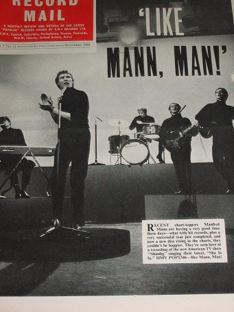 RECORD MAIL magazine, November 1964 issue for sale. MANFRED MANN, P. J. PROBY, CLIFF RICHARD. Origin