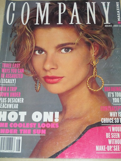 COMPANY magazine, August 1989 issue for sale. MARIE LINDFORS. Original British publication from Till