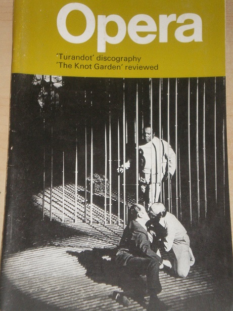 OPERA magazine, January 1971 issue for sale. Original British publication from Tilley, Chesterfield,