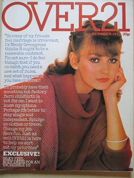 OVER 21 magazine, October 1977 issue for sale. BYRON ROGERS. Original British publication from Tille