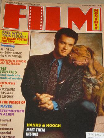 FILM MONTHLY magazine, January 1990 issue for sale. HANKS AND HOOCH. Original British publication fr
