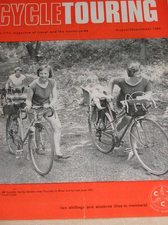 CYCLE TOURING, the CTC GAZETTE, August - September 1968 issue for sale. Vintage CYCLING publication.