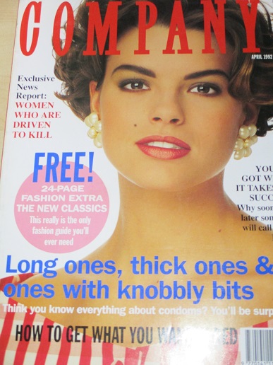 COMPANY magazine, April 1992 issue for sale. NATALIE LEVIN. Original British publication from Tilley