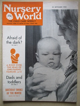 NURSERY WORLD magazine, 25 September 1980 issue for sale. THE CHILD CARE WEEKLY. Original British pu
