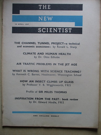 NEW SCIENTIST magazine, 18 April 1957 issue for sale. Original British publication from Tilley, Ches