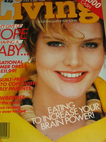 LIVING magazine, 11 July 1984 issue for sale. Original gifts from Tilleys, Chesterfield, Derbyshire,