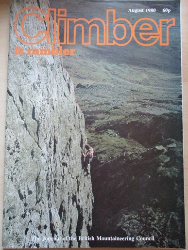 CLIMBER AND RAMBLER magazine, August 1980 issue for sale. Original British publication from Tilley, 