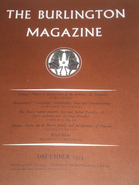 THE BURLINGTON MAGAZINE, December 1974 issue for sale. FINE ART, DECORATIVE ART. Original British ac