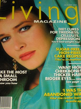 LIVING magazine, October 1986 issue for sale. Original gifts from Tilleys, Chesterfield, Derbyshire,