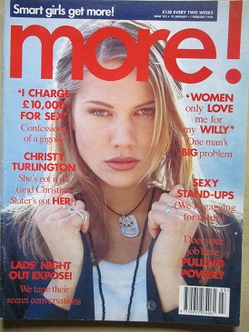 MORE magazine, 19 January - 1 February 1993 issue for sale. CHRISTY TURLINGTON. Original British WOM