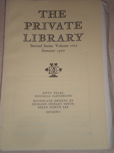 THE PRIVATE LIBRARY, Summer 1977 issue for sale.  Original BRITISH publication from Tilley, Chesterf