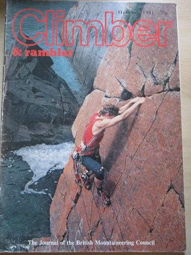 CLIMBER AND RAMBLER magazine, October 1981 issue for sale. Original British publication from Tilley,