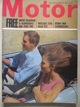 MOTOR magazine, March 20 1965 issue for sale. Original British publication from Tilley, Chesterfield