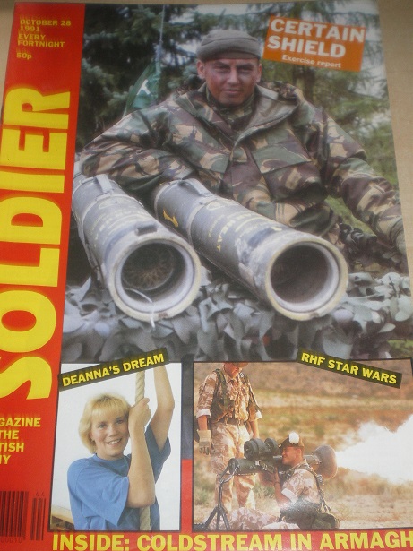 SOLDIER magazine, October 28 1991 issue for sale. Original British publication from Tilley, Chesterf