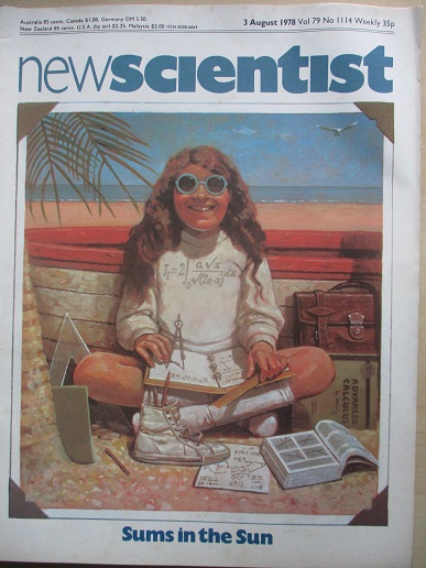 NEW SCIENTIST magazine, 3 August 1978 issue for sale. PAUL SLATER. Original British publication from