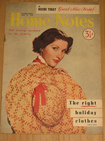 HOME NOTES MAGAZINE JUNE 13 1952 ISSUE FOR SALE VINTAGE WOMENS PUBLICATION PURE NOSTALGIA ARCHIVES C